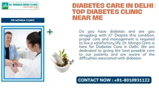 Diabetes Care in Delhi | Top Diabetes Clinic Near Me | 8010931122