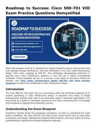 Roadmap to Success: Cisco 500-701 VID Exam Practice Questions Demystified