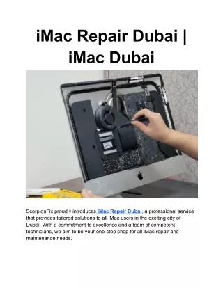 iMac Repair Dubai _ iMac Dubai