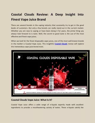 Coastal Clouds Review