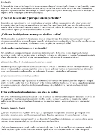 Requisitos legales para el uso de cookies en tu sitio web