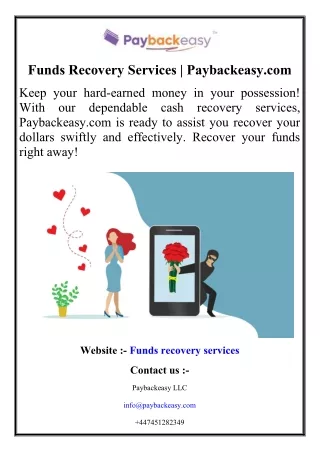 Funds Recovery Services  Paybackeasy.com