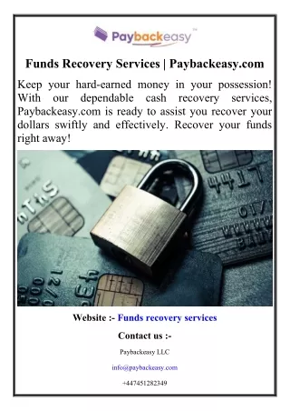 Funds Recovery Services  Paybackeasy.com