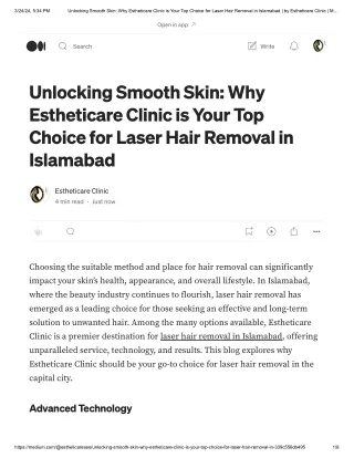 Unlocking Smooth Skin_ Why Estheticare Clinic is Your Top Choice for Laser Hair Removal in Islamabad _ by Estheticare Cl