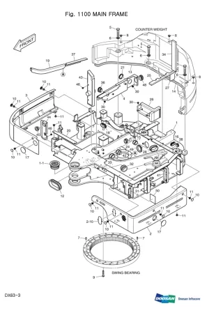 DAEWOO DOOSAN DX63-3 MINI CRAWLER EXCAVATOR Service Repair Manual