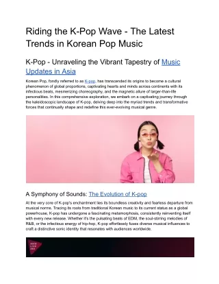 Riding the K-Pop Wave - The Latest Trends in Korean Pop Music