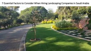 7 Essential Factors to Consider When Hiring Landscaping Companies in Saudi Arabia