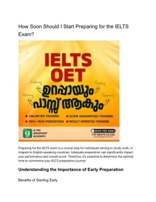 How Soon Should I Start Preparing for the IELTS Exam