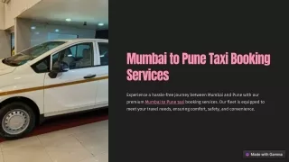 Mumbai To Pune Taxi