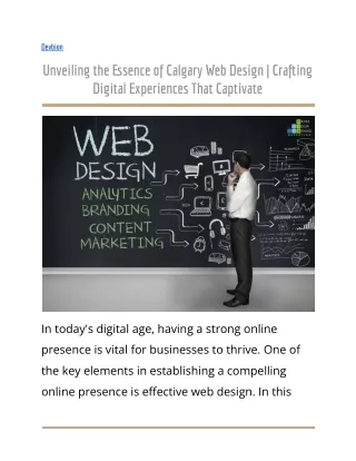 Unveiling the Essence of Calgary Web Design _ Crafting Digital Experiences That Captivate