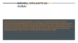 Dental Implants in Dubai