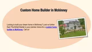 Custom Home Builder in Mckinney