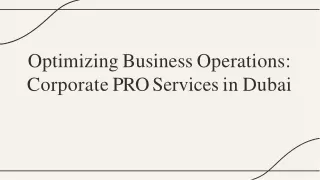 Corporate PRO Services in Dubai
