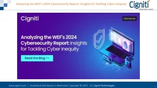 Analyzing the WEF’s 2024 Cybersecurity Report- Insights for Tackling Cyber Inequity