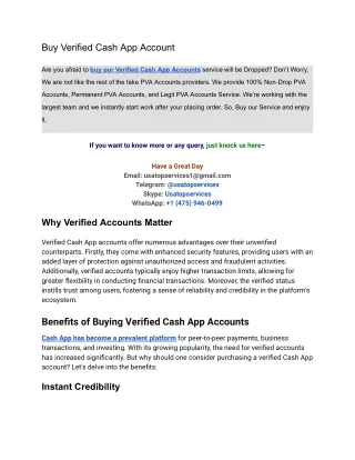 #Usa Top 19 Sites To Buy Verified Cash App Accounts In This Year