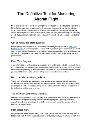 The Definitive Tool for Mastering Aircraft Flight - Google Docs