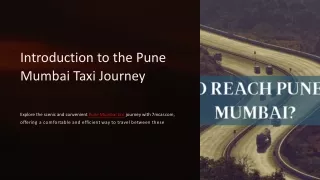 Maharashtra Commuter: The Pune-Mumbai Taxi Journey