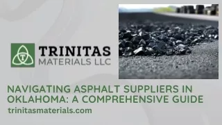 Navigating Asphalt Suppliers in Oklahoma A Comprehensive Guide