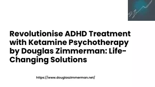 Explore the forefront of ADHD treatment with Douglas Zimmerman, integrating psychedelic-assisted psychotherapy nyc revol