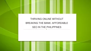 Thriving Online Without Breaking the Bank Affordable SEO in the Philippines