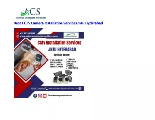 Best CCTV Camera Installation Services Jntu Hyderabad