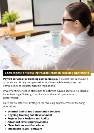 6 Strategies For Reducing Payroll Errors In Trucking Operations