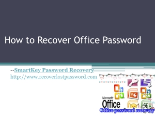 How to Recover Office Password