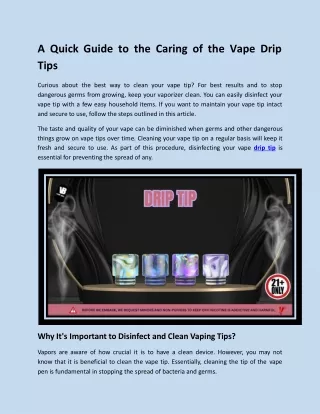 Drip Tip_Mamta_Blog