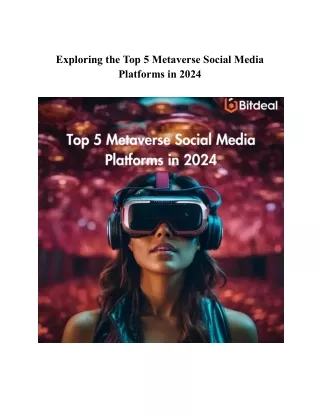 Top 5 Metaverse Social Media Platforms in 2024