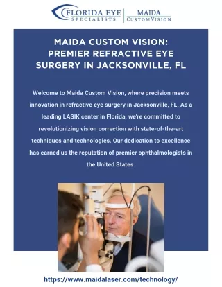 Maida Custom Vision Premier Refractive Eye Surgery  Jacksonville, FL