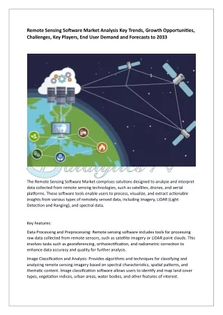 Remote Sensing Software Market