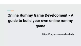 Online Rummy Game Development - A guide to build your own online rummy game