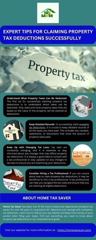 Expert Tips for Claiming Property Tax Deductions Successfully