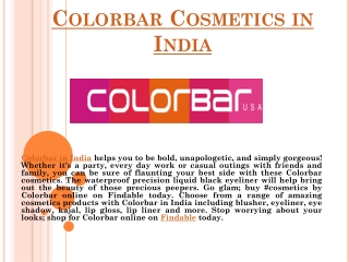 Colorbar Cosmetics Stores for Women in India