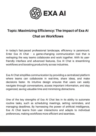 The Future of Communication: Harnessing the Power of EXA AI Chat