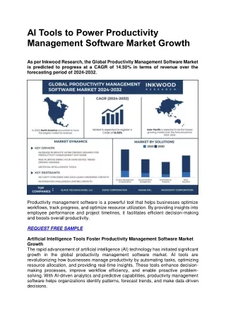 AI Tools to Power Productivity Management Software Market Growth