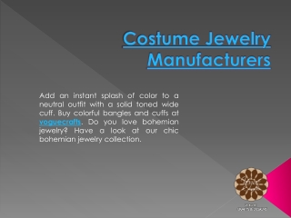 Costume Jewelry Manufacturers