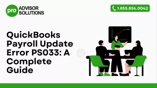 Quick Fixes For Resolving QuickBooks Payroll Error PS033