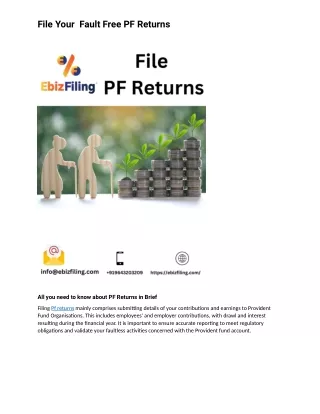File Your PF Returns Faultlessly