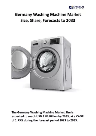 Germany Washing Machine Market Size