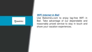 Wifi Internet In Bali  Balisim2u.com