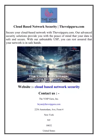 Cloud Based Network Security  Thevoipguru.com