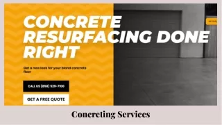 Concreting Services in San Diego | Creek Stone Resurfacing