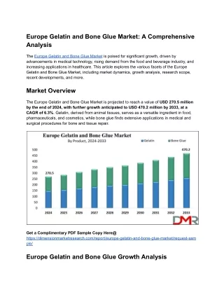 Europe Gelatin and Bone Glue Market_ A Comprehensive Analysis