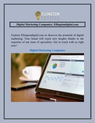 Digital Marketing Companies  Ellingtondigital.com