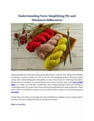 Understanding Yarn_ Simplifying Ply and Thickness Differences