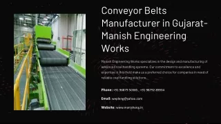 Conveyor Belts Manufacturer in Gujarat, Best Conveyor Belts Manufacturer in Guja