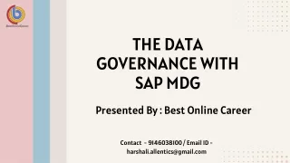 SAP MDG Online Training