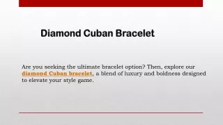 Diamond Cuban Bracelet