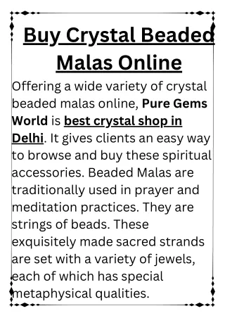 Where to Buy Crystal Beaded Malas Online